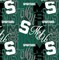 Licensed NCAA Michigan State University Letters Cotton Fabric by the Yard
